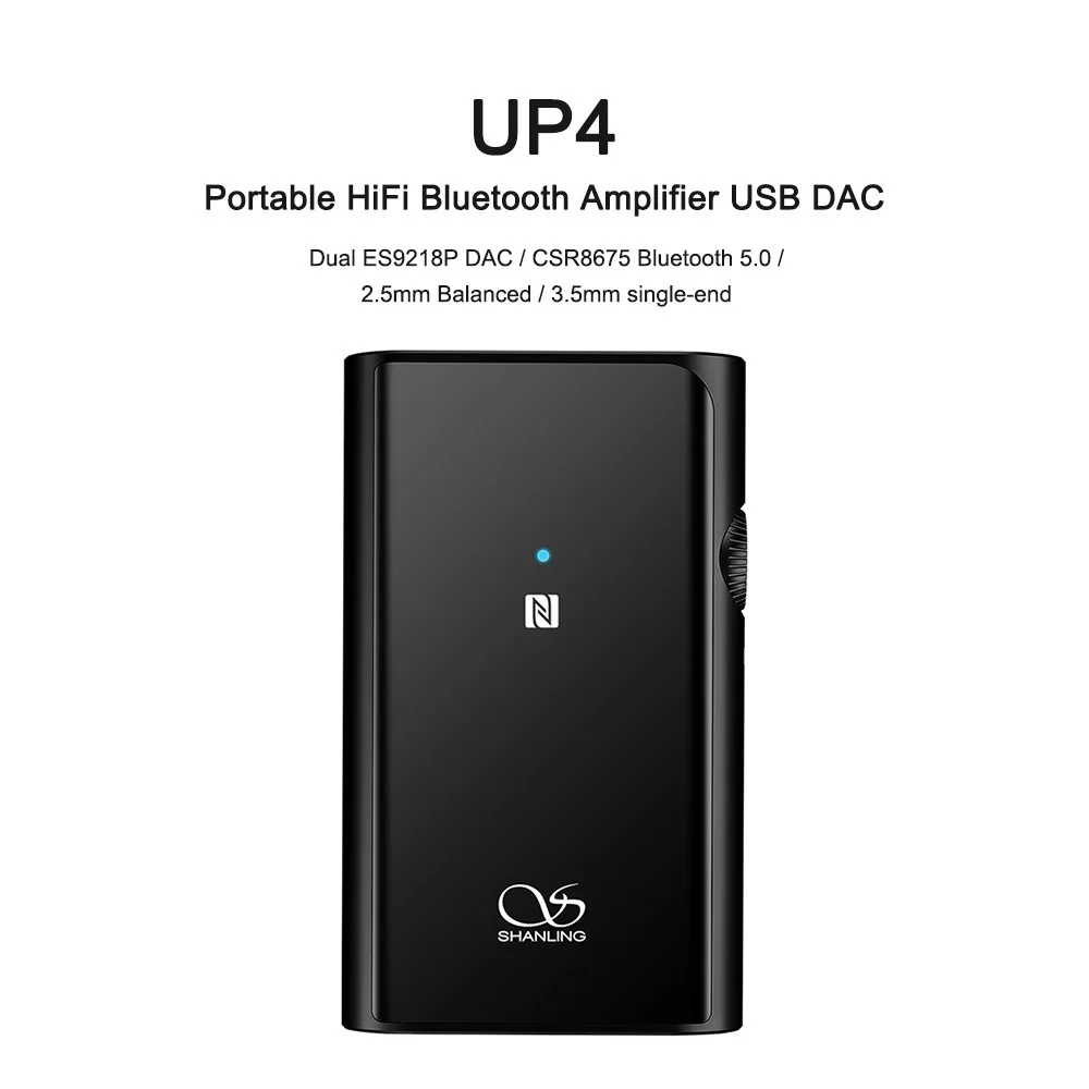 

Новый приемник UP4 с высоким разрешением Bluetooth 5,0, USB, DAC, двойной чип ES9218P, выход 2,5 + 3,5 мм, LDAC/APTX/AAC