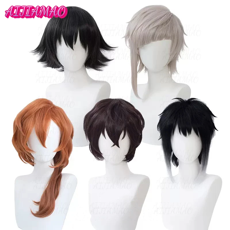 

Anime Bungo Stray Dogs Cosplay Dazai Osamu Nakajima Atsushi Nakahara Chuuya Ryunosuke Akutagawa Edogawa Rampo Cosplay Wig Party