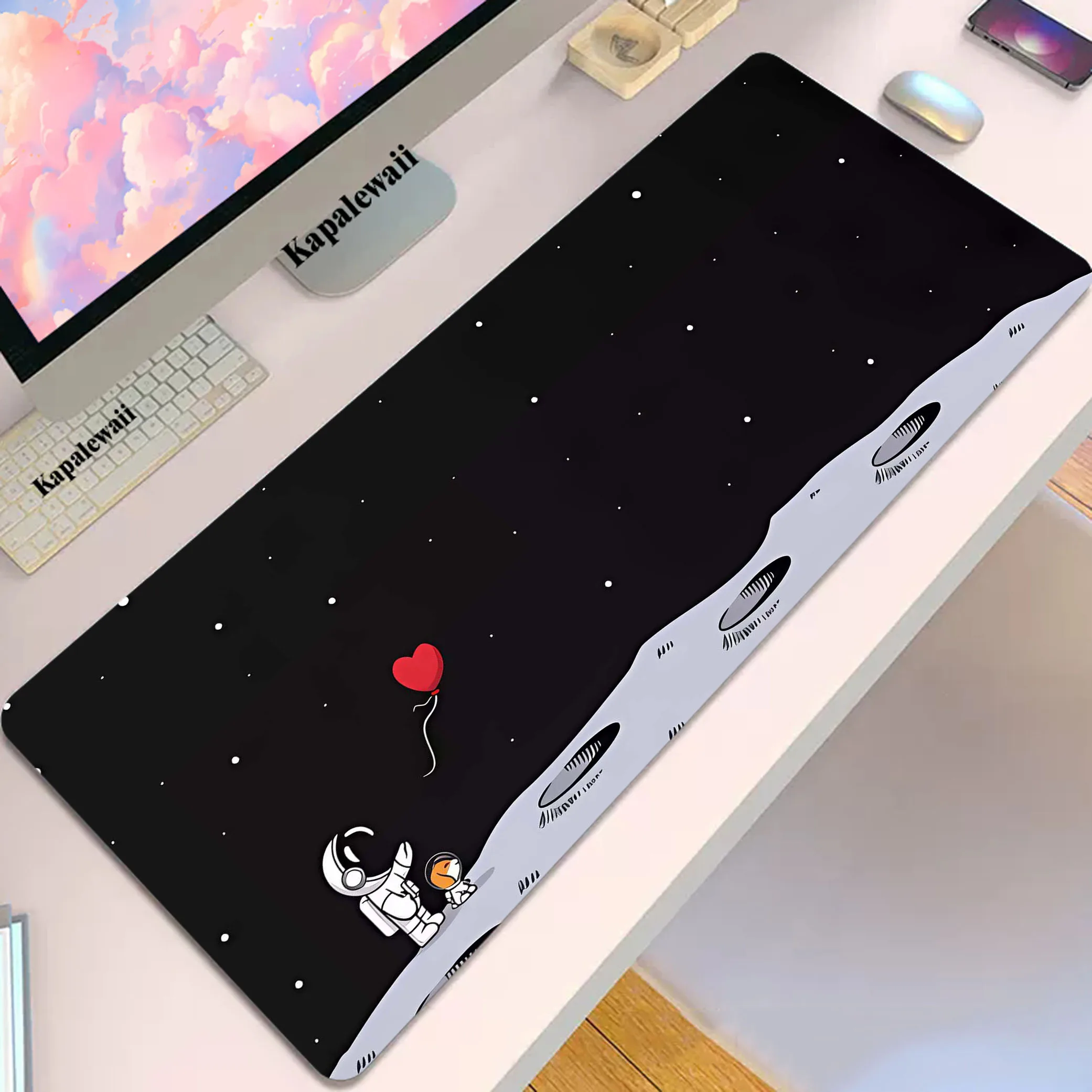 

Astronaut Kawaii Keyboard Gaming Accessories Large Mousepad Office Mice Keyboards Computer Peripherals Locking Edge Mouse Pad