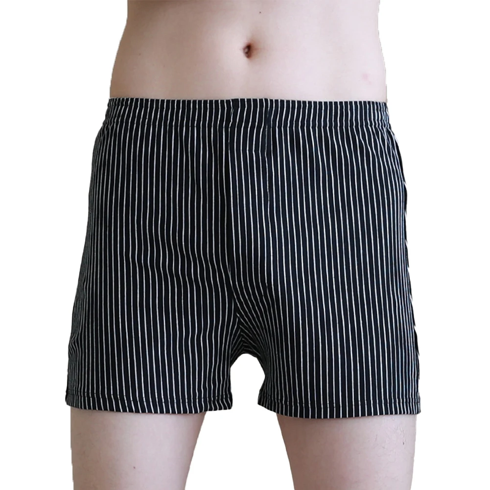 

Men Striped Trunks Breathable Loose Arrow Panties Casual Underpants Boxer Briefs Shorts Underwear Hombre Sleep Bottoms Cuecas