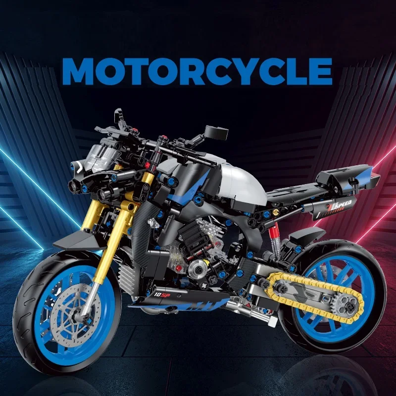 1:8 638pcs City Tech Motorcycle Car MT-10 Model Building Blocks MOC Racing Motobike Vehicles Bricks Toys for Children Gifts
1:8 638pcs City Tech Motorcycle Car MT-10 Model Building Blocks MOC Racing Motobike Vehicles Bricks Toys for Children Gifts