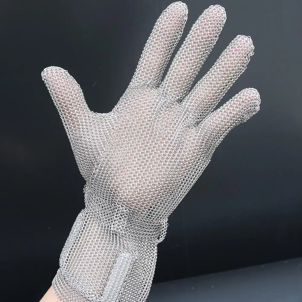 Food grade safety cut proof stab resistant butcher cut proof gloves chain mail steel ring mechanic work gloves
Food grade safety cut proof stab resistant butcher cut proof gloves chain mail steel ring mechanic work gloves