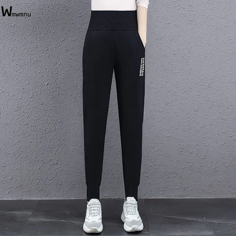 Casual Elastic High Waist Ankle Banded Pants Fashion Mom's Sport Trousers Oversized Letter Appliques Sweatpants Women
Casual Elastic High Waist Ankle Banded Pants Fashion Mom's Sport Trousers Oversized Letter Appliques Sweatpants Women