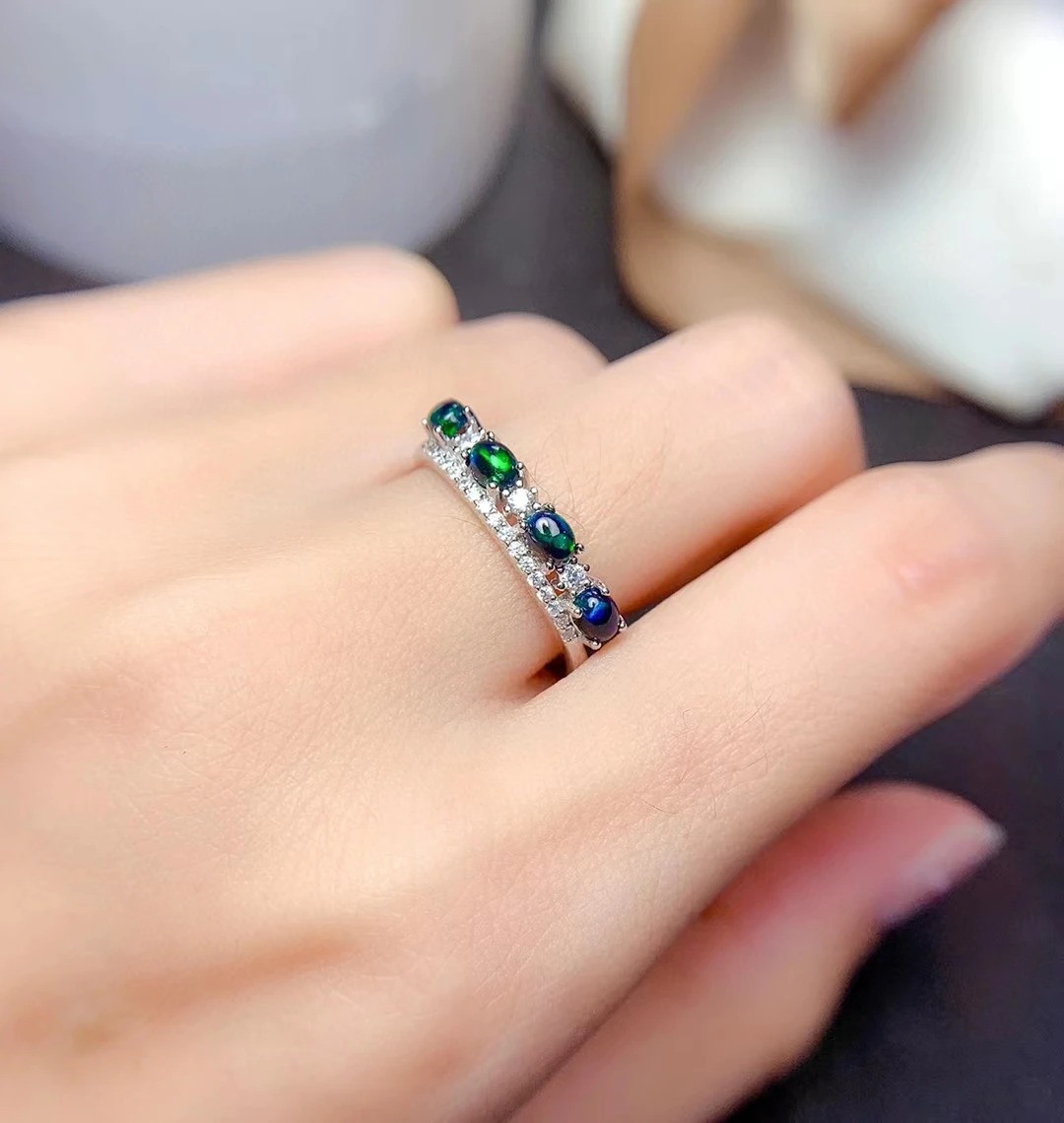 2022 New Design Black Opal Ring for Daily Wear 3mm*4mm Natural Black Opal Silver Ring 925 Silver Opal Jewelry
2022 New Design Black Opal Ring for Daily Wear 3mm*4mm Natural Black Opal Silver Ring 925 Silver Opal Jewelry
