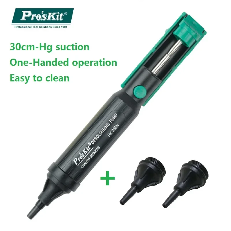 

Pro'skit 8PK-366N-G Suction Tin Solder Suckers Desoldering Gun proskit Soldering Iron Pen Hand Tools Desoldering Pump