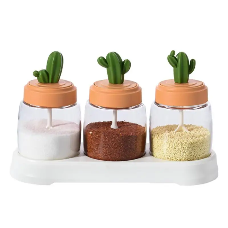 Integrated Cactus Kitchen Seasoning Pot Salt Pot Seasoning Box Seasoning Bottle Combination Set Glass Seasoning Pot Bottle Home
Integrated Cactus Kitchen Seasoning Pot Salt Pot Seasoning Box Seasoning Bottle Combination Set Glass Seasoning Pot Bottle Home