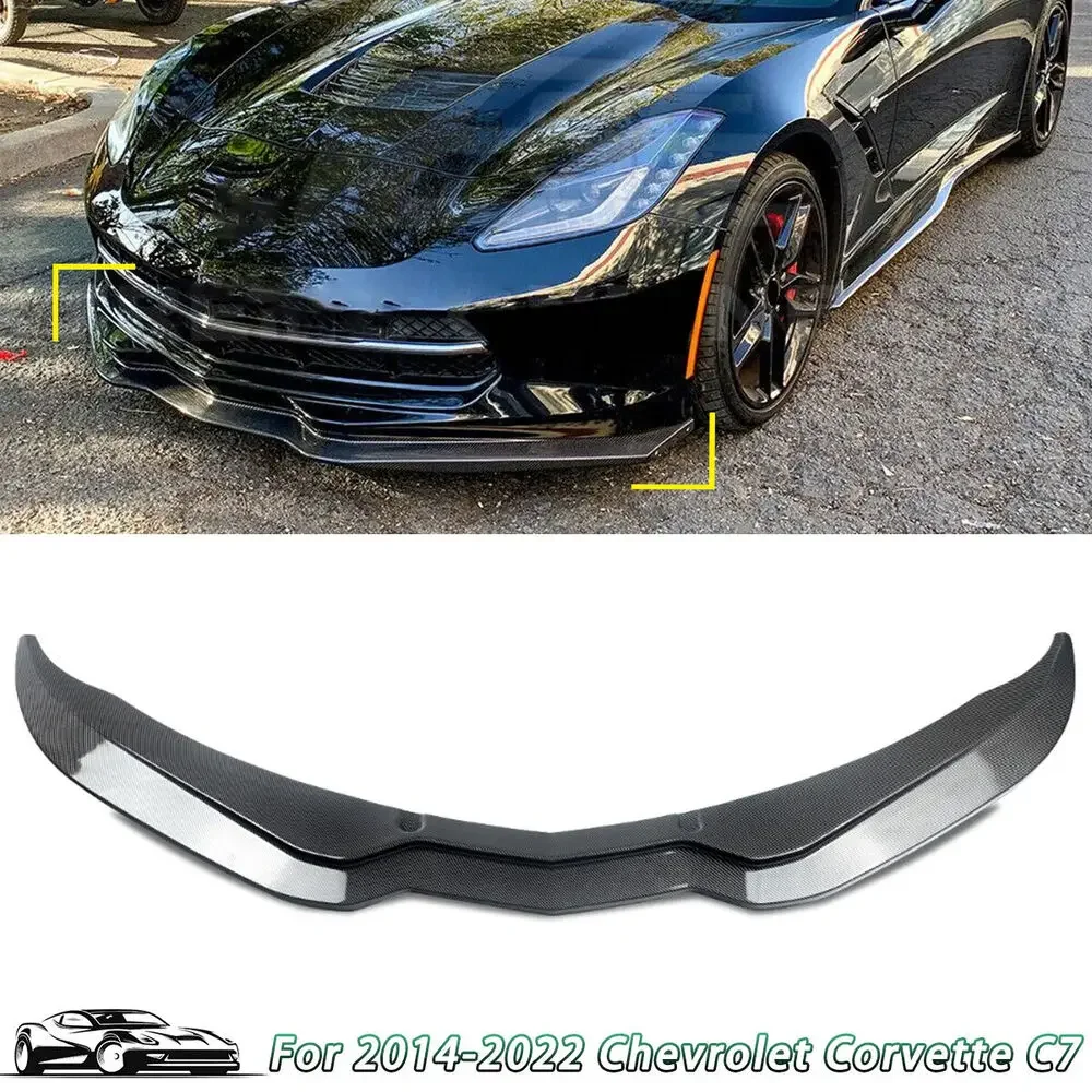 

Z06 Stage 3 CARBON LOOK Front Bumper Lower Lip Splitter For 2014-19 Corvette C7