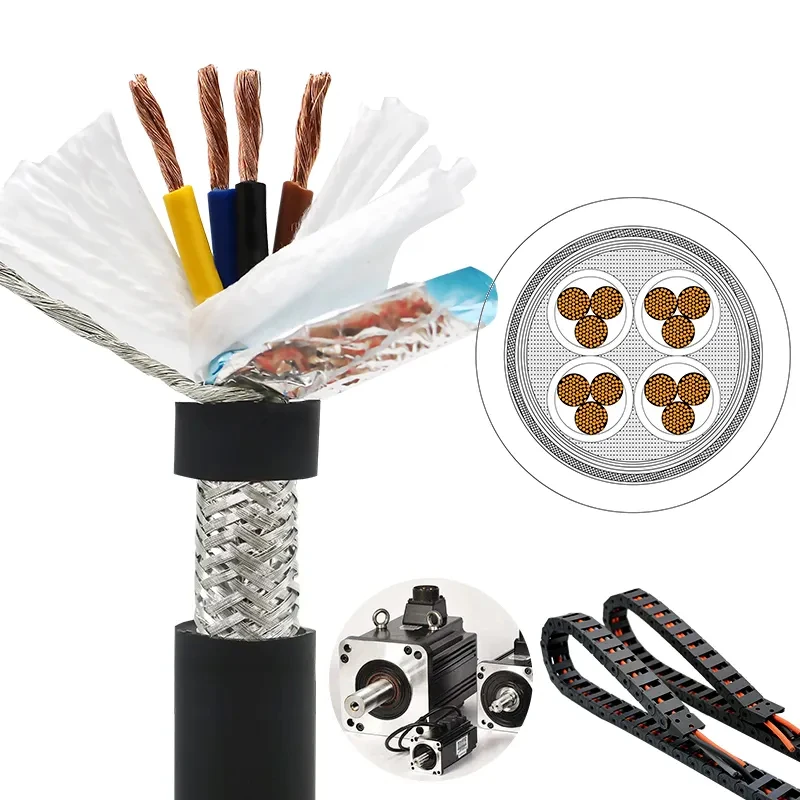 Shielded Cable TRVVP Heat-Resistant Electric Wire 24 22 20 18 17 15 13 AWG 2 3 4 5 6 7 8 Core High Flexible Drag Chain CNC Cable
Shielded Cable TRVVP Heat-Resistant Electric Wire 24 22 20 18 17 15 13 AWG 2 3 4 5 6 7 8 Core High Flexible Drag Chain CNC Cable