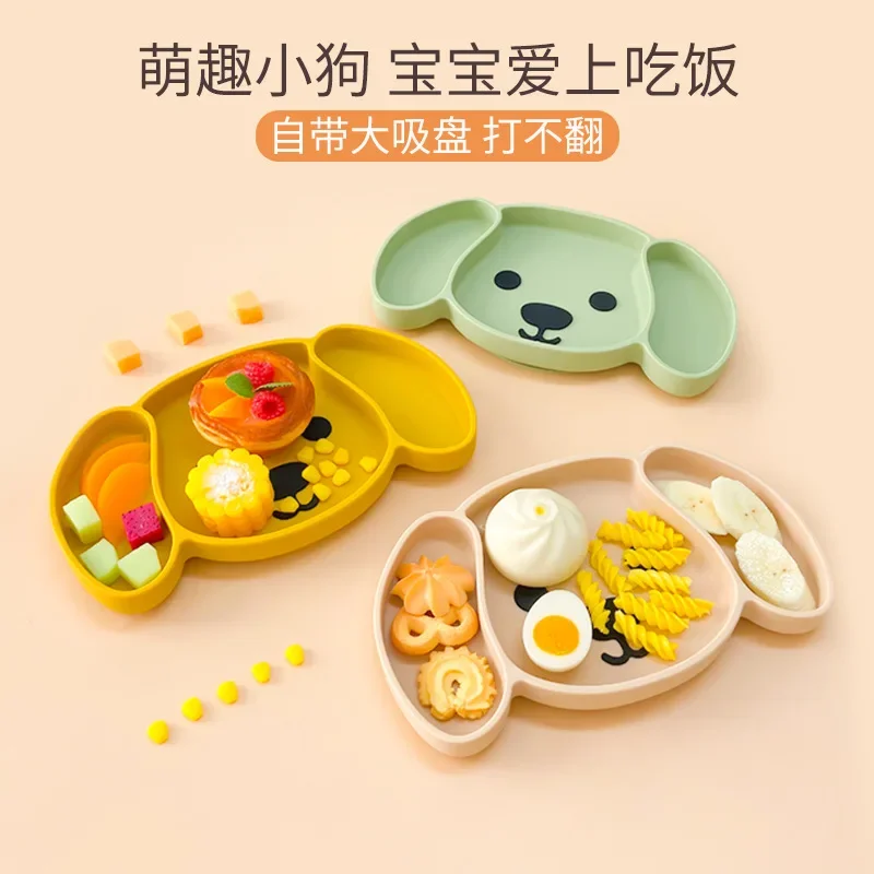 Integrated Division Puppy Silicone Tray Baby Suction Bowl Food Bowl Children Eating High Temperature Feeding Tableware
Integrated Division Puppy Silicone Tray Baby Suction Bowl Food Bowl Children Eating High Temperature Feeding Tableware