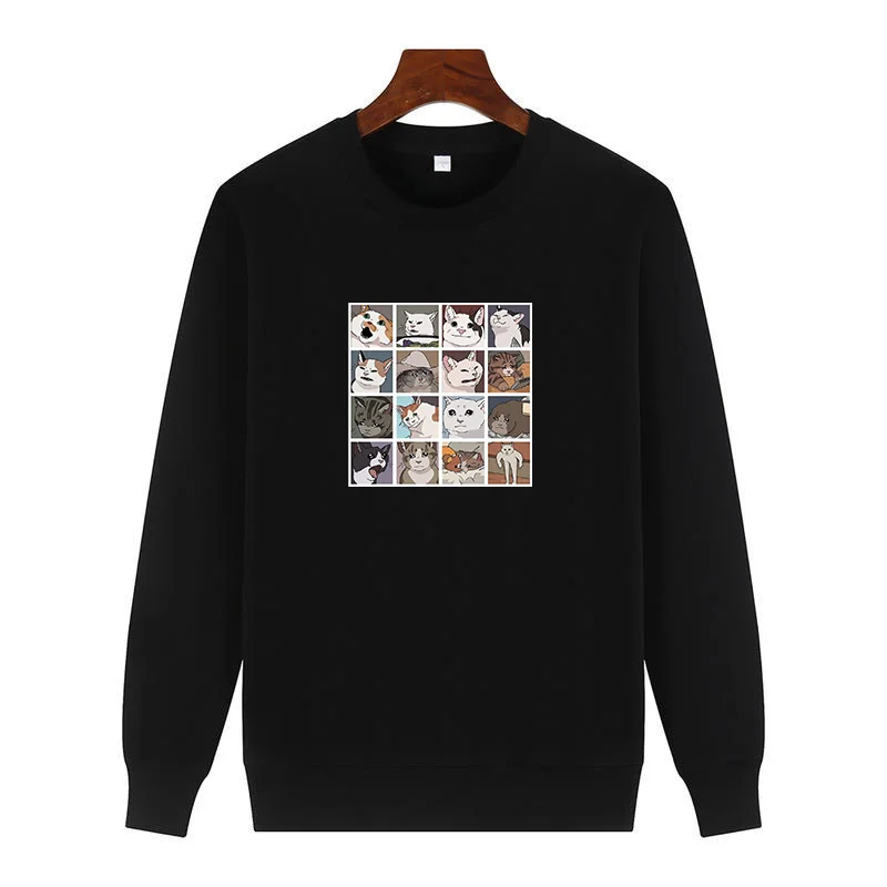 Classic Harajuku graphic sweatshirts Meme Cats 2.0 cotton thick sweater hoodie Round neck and velvet hoodie Men's sportswear
Classic Harajuku graphic sweatshirts Meme Cats 2.0 cotton thick sweater hoodie Round neck and velvet hoodie Men's sportswear