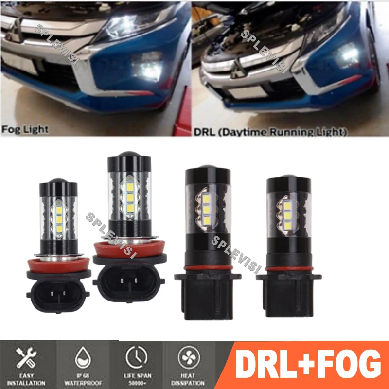 P13W + H8 LED DRL Fog Daytime Running Light White for Mitsubishi MR Triton 2018 2019 2020 2021 2022
P13W + H8 LED DRL Fog Daytime Running Light White for Mitsubishi MR Triton 2018 2019 2020 2021 2022