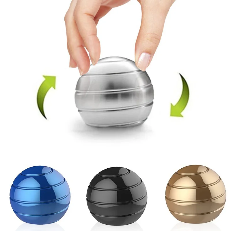 

Adult Desktop Stress Relief Metal Toy Aluminum Alloy Decompression Hypnosis Rotary Gyro Fingertip Toy Kinetic Round Spinner Gift