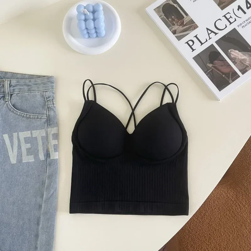 Майки, бюстгальтер, Спортивная труба, комфортное нижнее белье для девочек, хлопковое однотонное женское нижнее белье, топ на бретельках, сексуальный женский модный топ пуш-ап
Майки, бюстгальтер, Спортивная труба, комфортное нижнее белье для девочек, хлопковое однотонное женское нижнее белье, топ на бретельках, сексуальный женский модный топ пуш-ап