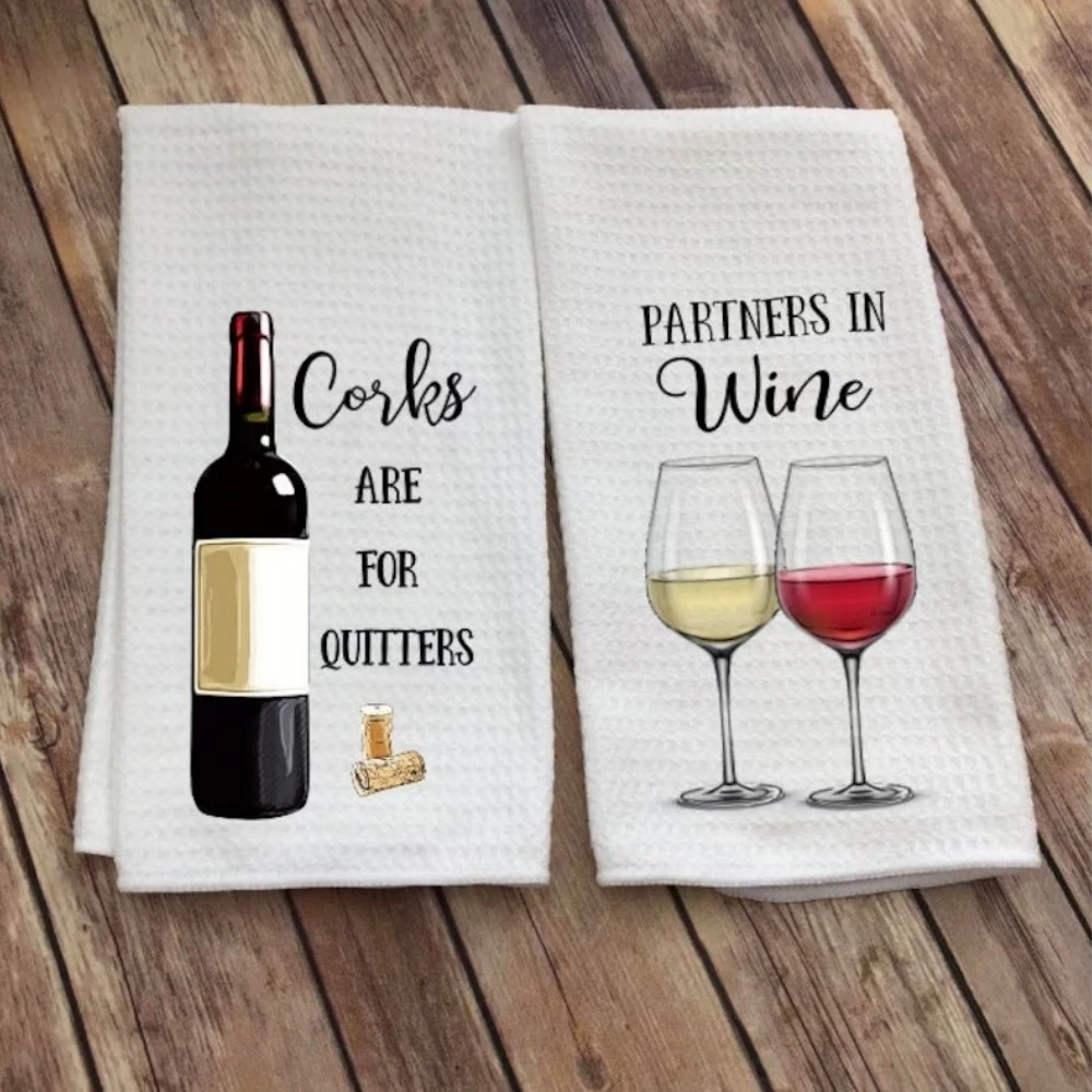 Wine Kitchen Towel - Funny Wine Quote - Corks Are for Quitters - Partners in Wine - Whimsical Towel - Tea Towel - Kitchen Decor
Wine Kitchen Towel - Funny Wine Quote - Corks Are for Quitters - Partners in Wine - Whimsical Towel - Tea Towel - Kitchen Decor