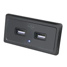 Dual USB Charger Socket 5V/3.1A USB Ports Outlet Fast Charging With LED Indicator For RV Caravan Truck Boats ATV Car 12V/24V
Dual USB Charger Socket 5V/3.1A USB Ports Outlet Fast Charging With LED Indicator For RV Caravan Truck Boats ATV Car 12V/24V
