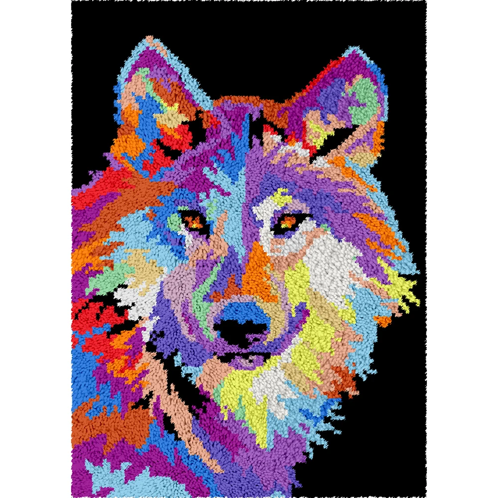 Wolf Carpet embroidery for adults Latch hook rug kits Rug making kits Plastic canvas for bag Embroidery kits Hobby Crafts
Wolf Carpet embroidery for adults Latch hook rug kits Rug making kits Plastic canvas for bag Embroidery kits Hobby Crafts
