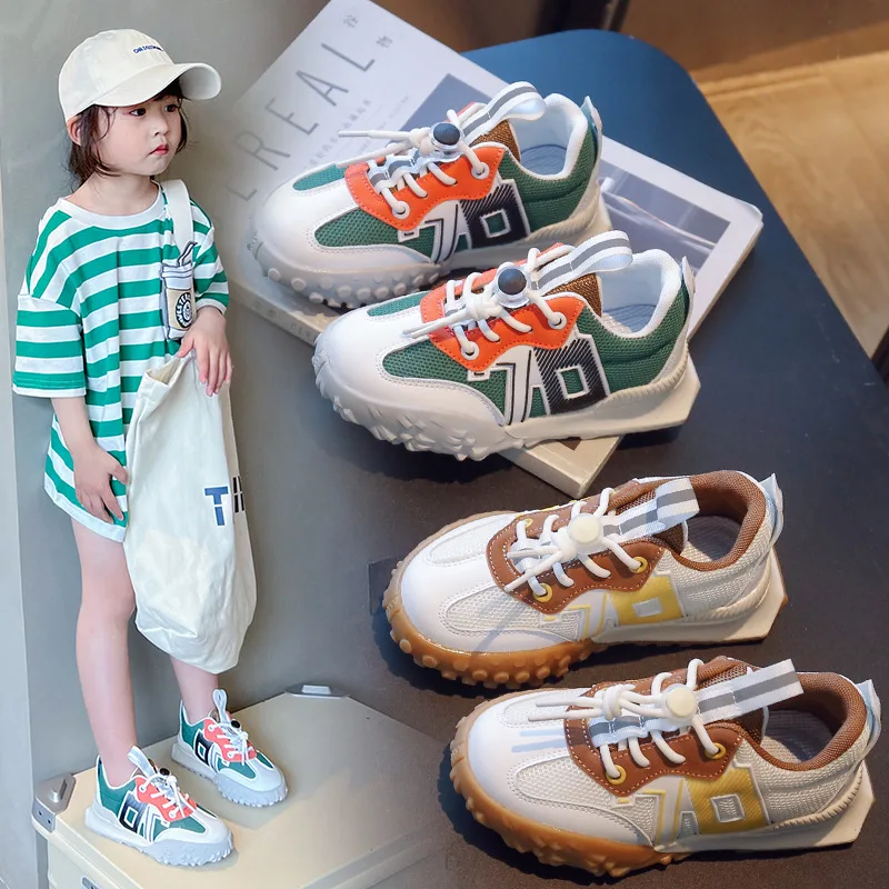 

Girls Footwear Unisex New Children Sport Sneakers Platform Casual Breathable Design Vulcanized Shoes Fashion Tennis Boys