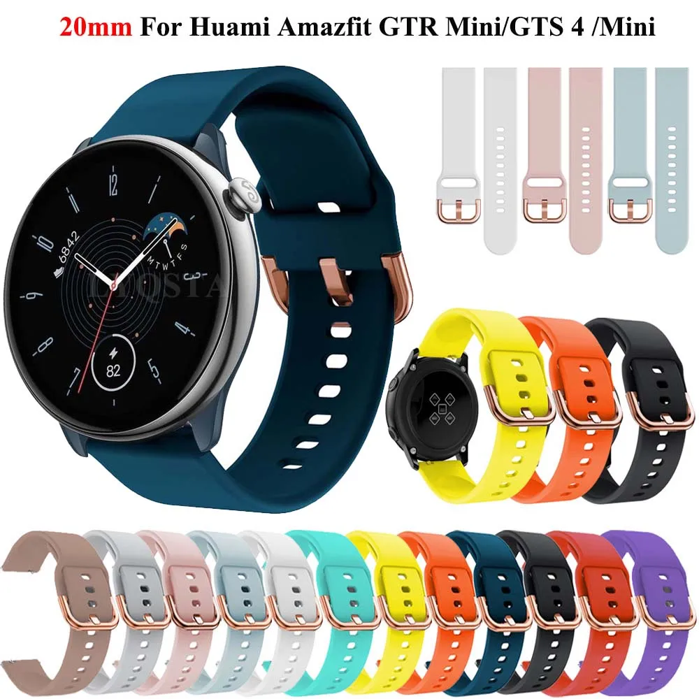 

20mm Wrist Girls Straps Watchband For Huami Amazfit GTS 4 3 2/2e/GTR Mini Smart Watch Band Bip U 3 Pro GTR 42mm Bracelet Correa