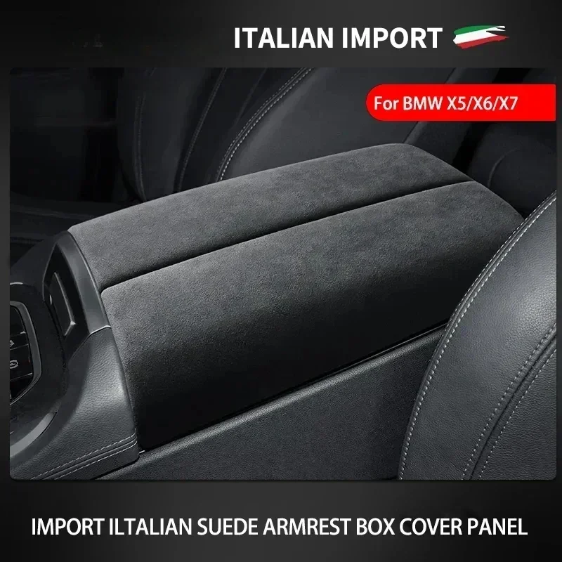 

Wrap Car Armrest Box Lid Panel Cover Suede For BMW X5 G05 G18 X6 G06 X7 G07 X5M X6M 2019 2020 2021 2022 2023