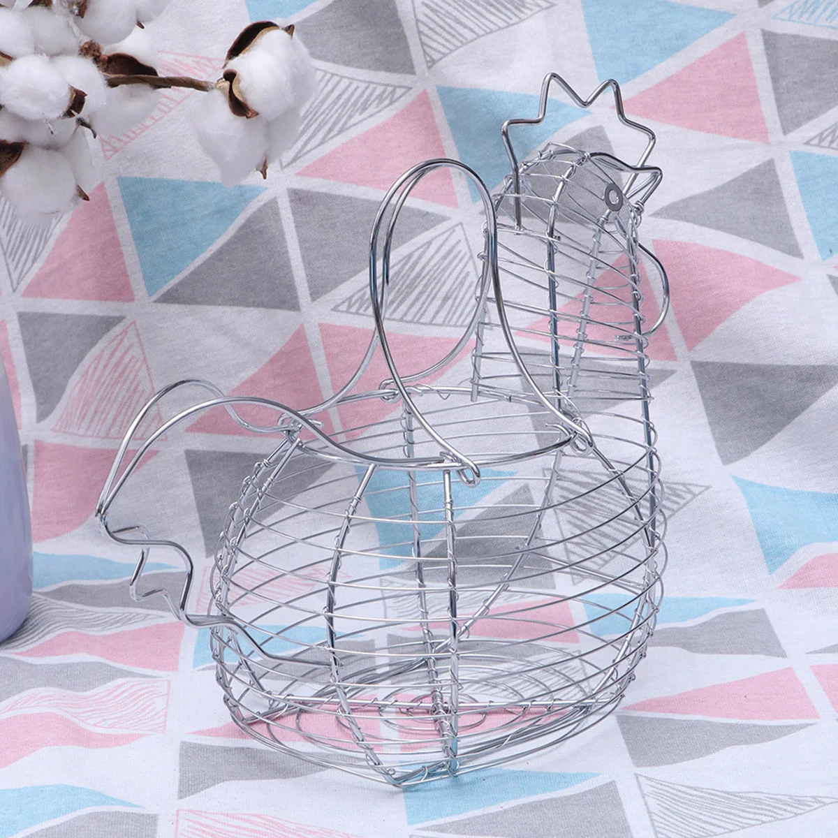 Metal Wire Egg Basket Egg Holder Storage Basket with Handle Chicken Shape Fruit Basket Holders for Farmhouse Rustic Table
Metal Wire Egg Basket Egg Holder Storage Basket with Handle Chicken Shape Fruit Basket Holders for Farmhouse Rustic Table