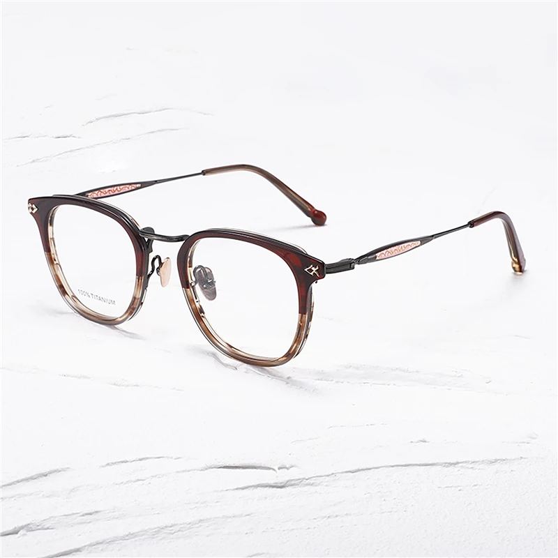 

Оптические очки унисекс в стиле ретро, модные дизайнерские очки M3113, простые очки, квадратная полная оправа, стильная анти-синяя зеркальная линза, пластина с коробкой