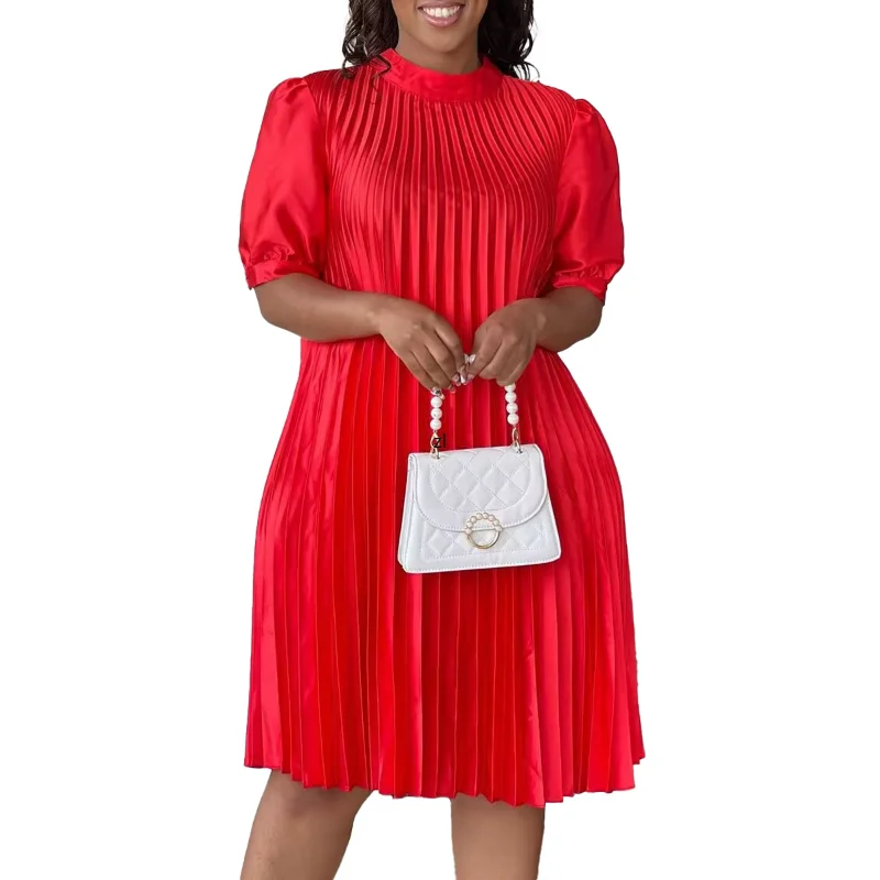 2023 Summer Fashion Style African Women Half Sleeve O-neck White Red Polyester Knee-length Dress S-3XL African Dresses for Women
2023 Summer Fashion Style African Women Half Sleeve O-neck White Red Polyester Knee-length Dress S-3XL African Dresses for Women
