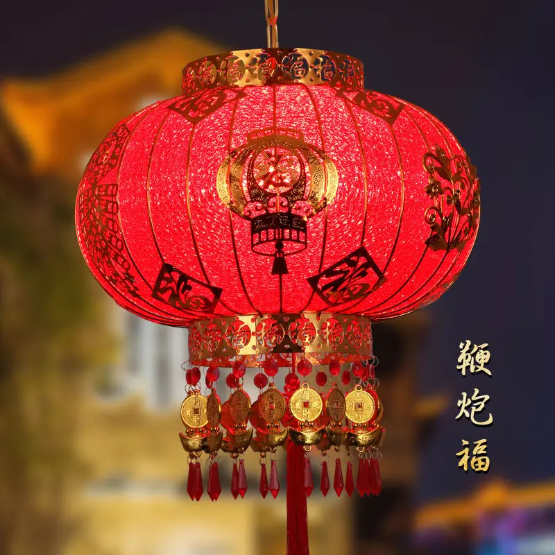 

Da Hong Balcony, Drip Glue Lantern, Glowing Spring Festival Wedding, Crystal Gate, LED Moving, Rotating Decoration, Horse Lanter