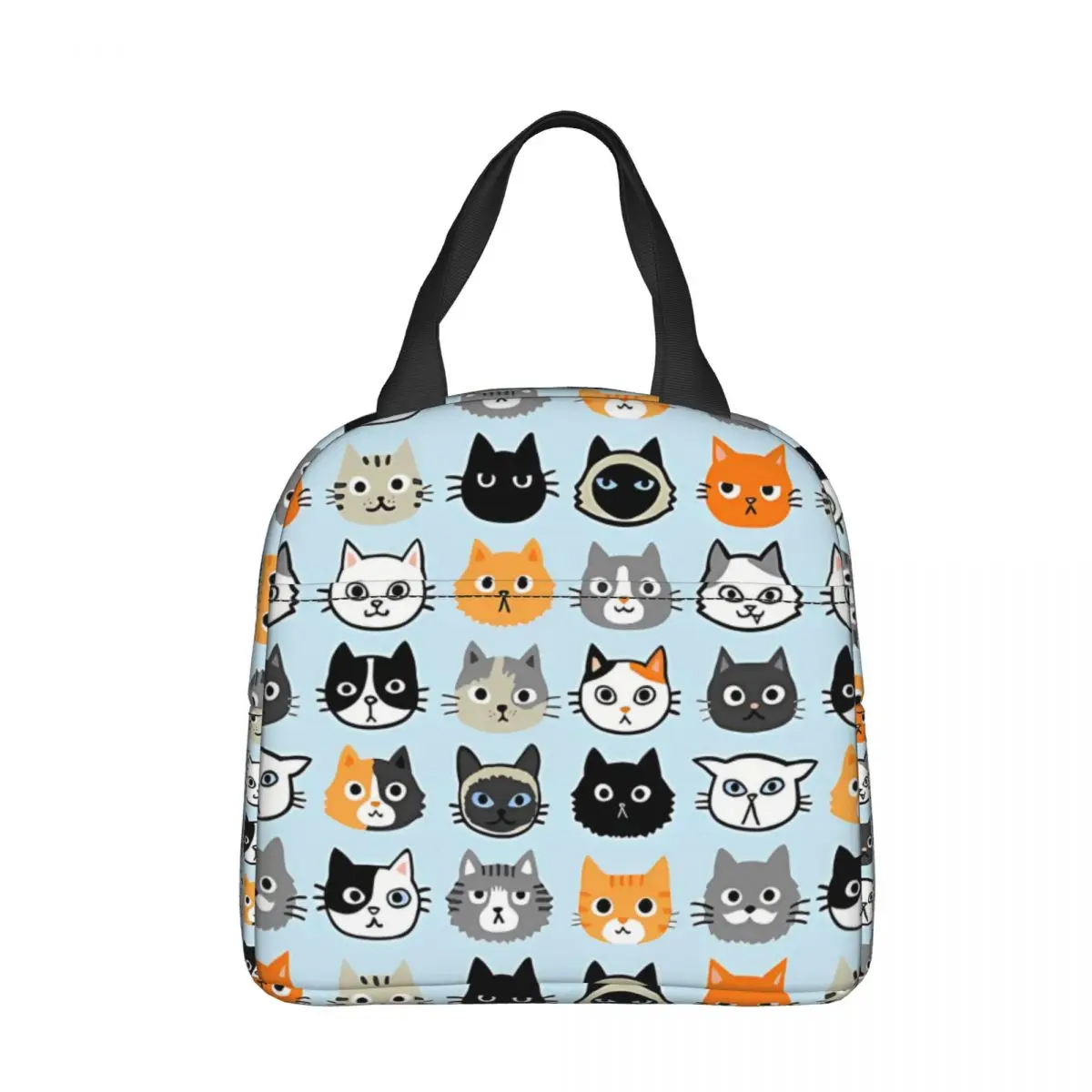 Assorted Cat Faces Cute Quirky Kitty Cat Drawings Pattern Cooler Lunch Box Mountaineering Thermal Insulation Portable Food Bag
Assorted Cat Faces Cute Quirky Kitty Cat Drawings Pattern Cooler Lunch Box Mountaineering Thermal Insulation Portable Food Bag