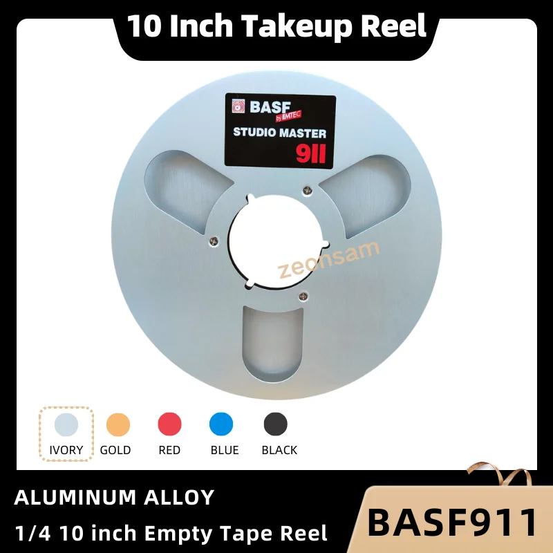 

1/4 10 Inch Empty Tape Reel Nab Hub Reel-To-Reel Recorders Accessory Empty Aluminum Disc Opening Machine Parts By BASF