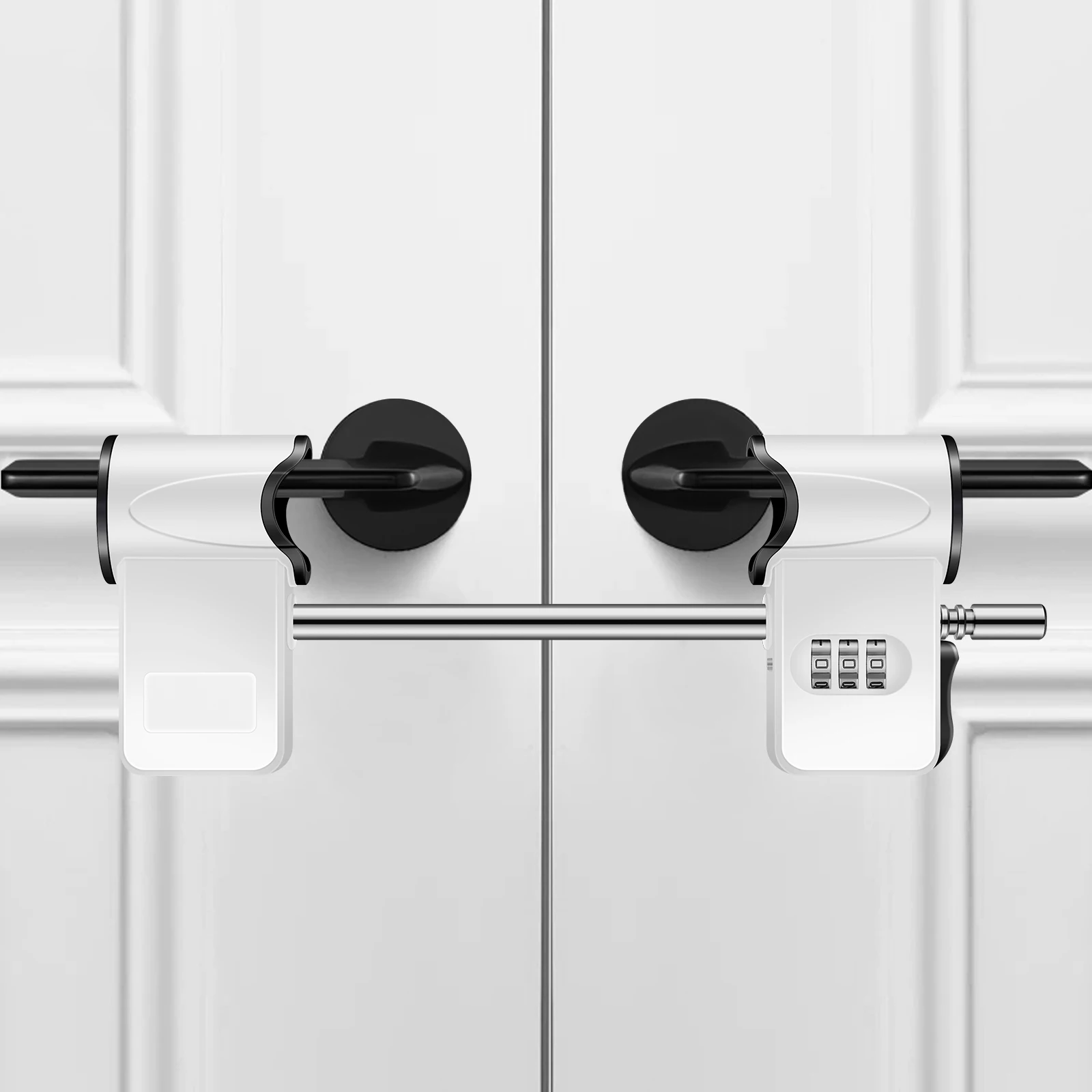

Double Door Combination Lock Metal 3-Digit Door Security Code Lock Keyless Double Door Handle Password Lock Sturdy Door Safety