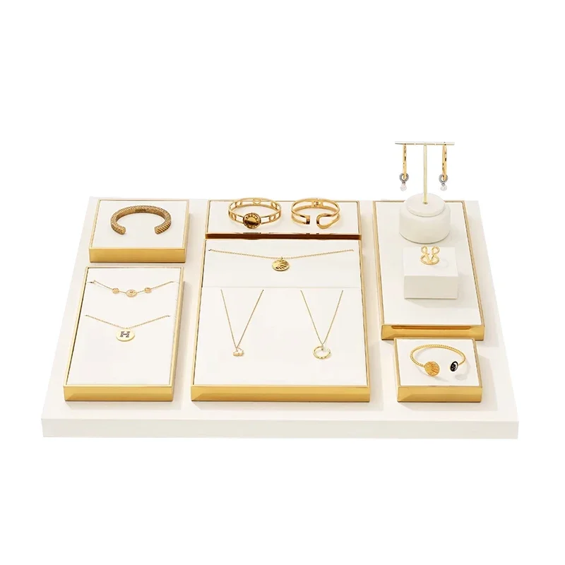 

Light luxury jewelry display props, earrings, bracelets, rings, necklaces, plates, counters, jewelry display racks