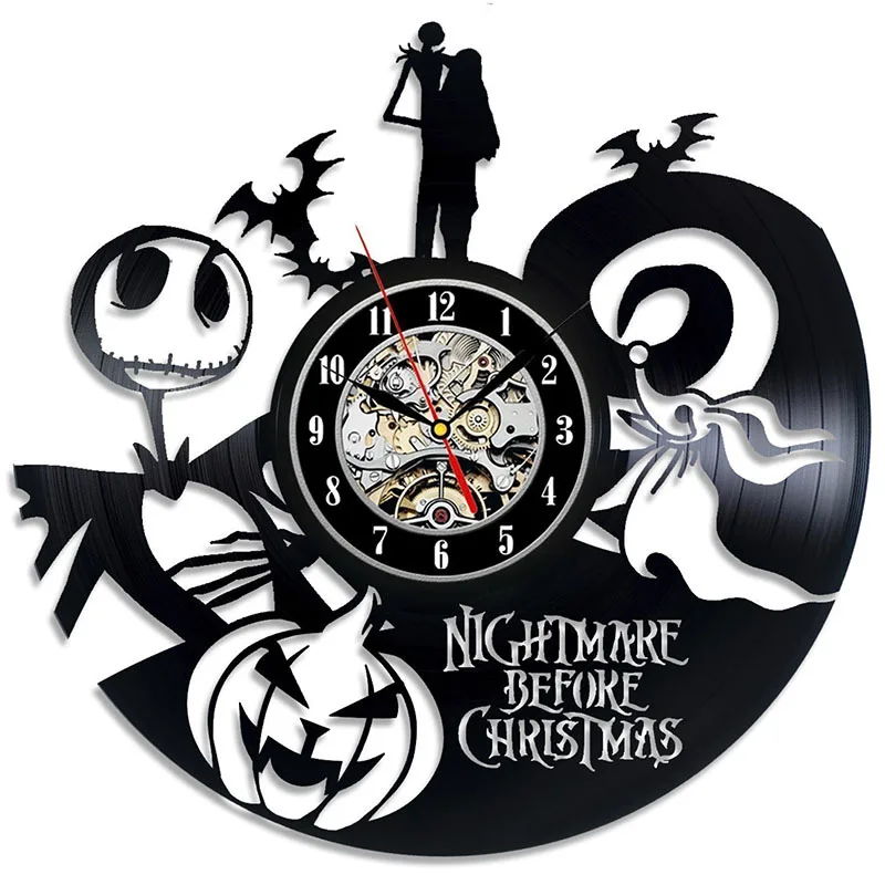 Ночные кошмары перед Рождеством мультфильм черный клей Запись CD настенные часы классические часы украшение для дома
Ночные кошмары перед Рождеством мультфильм черный клей Запись CD настенные часы классические часы украшение для дома