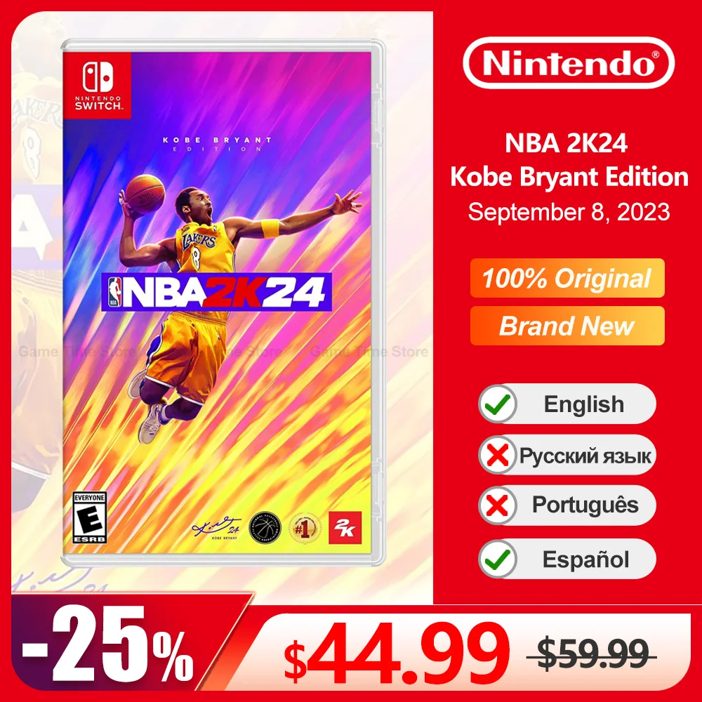 

NBA 2K24 Kobe Bryant Edition Nintendo Switch Game Deals 100% Official Physical Game Card Sports Genre for Switch OLED Lite