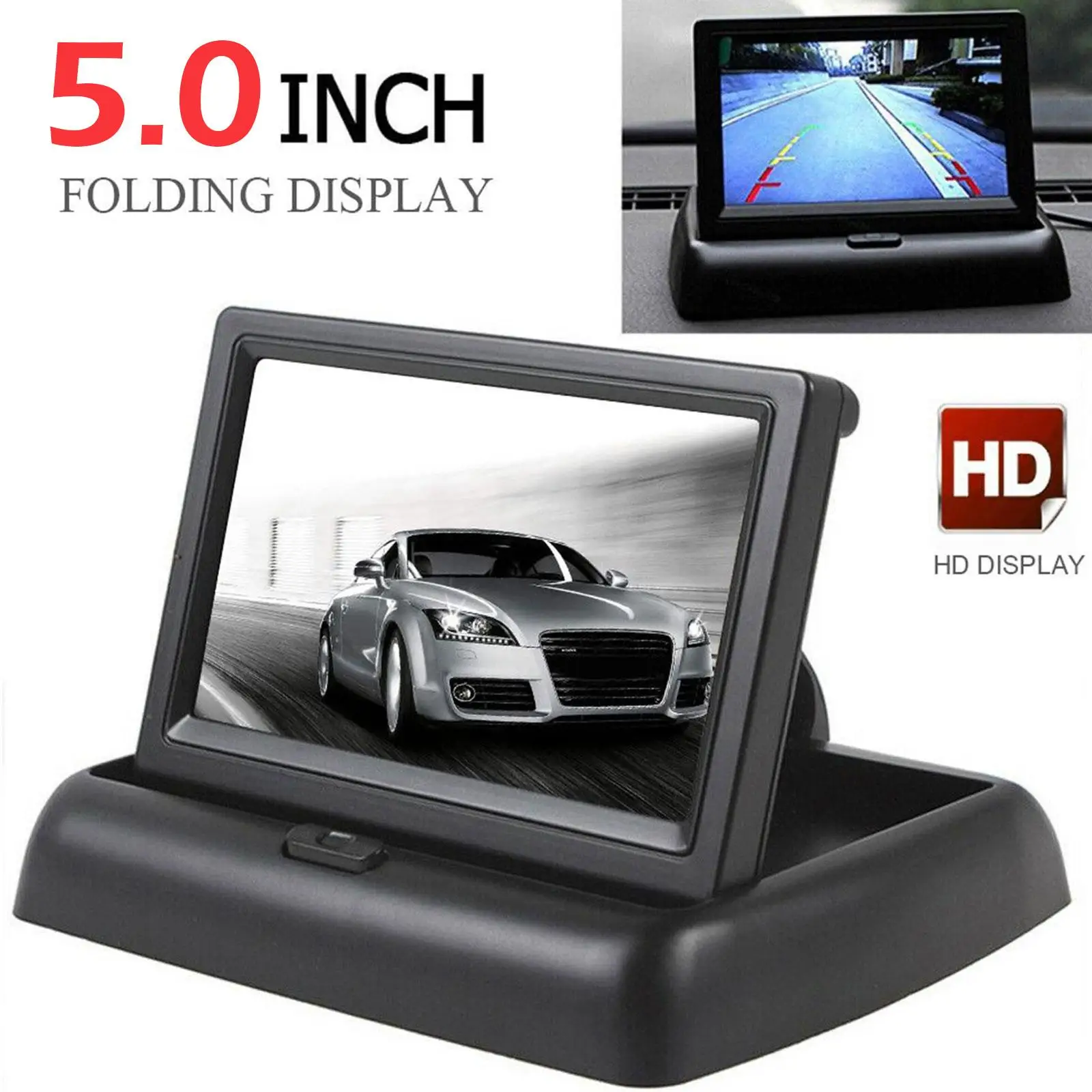 

Car Monitor Screen For Rear View Reverse Camera 5.0" TFT LCD Display HD Digital Color 5.0 Inch HD Screen Parking Assistance Q2F0