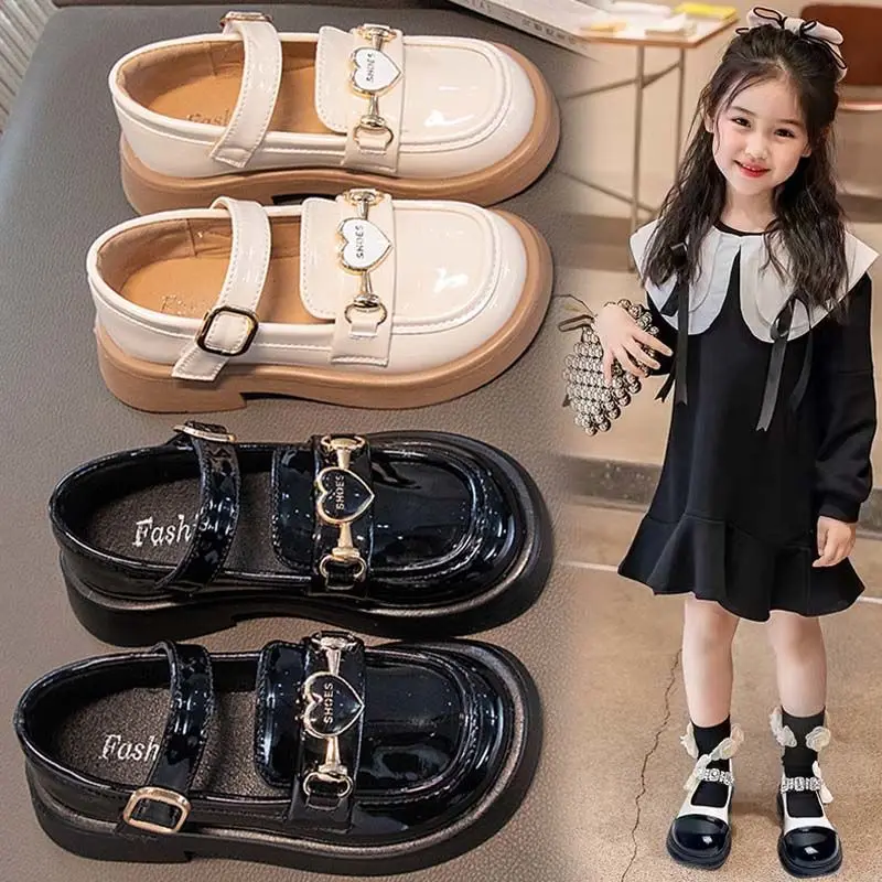 

Кожаные туфли для девочек, новинка весны 2024, детская обувь принцессы на мягкой подошве, корейский выпуск, женская обувь для сокровищ, Zhongda Tongle