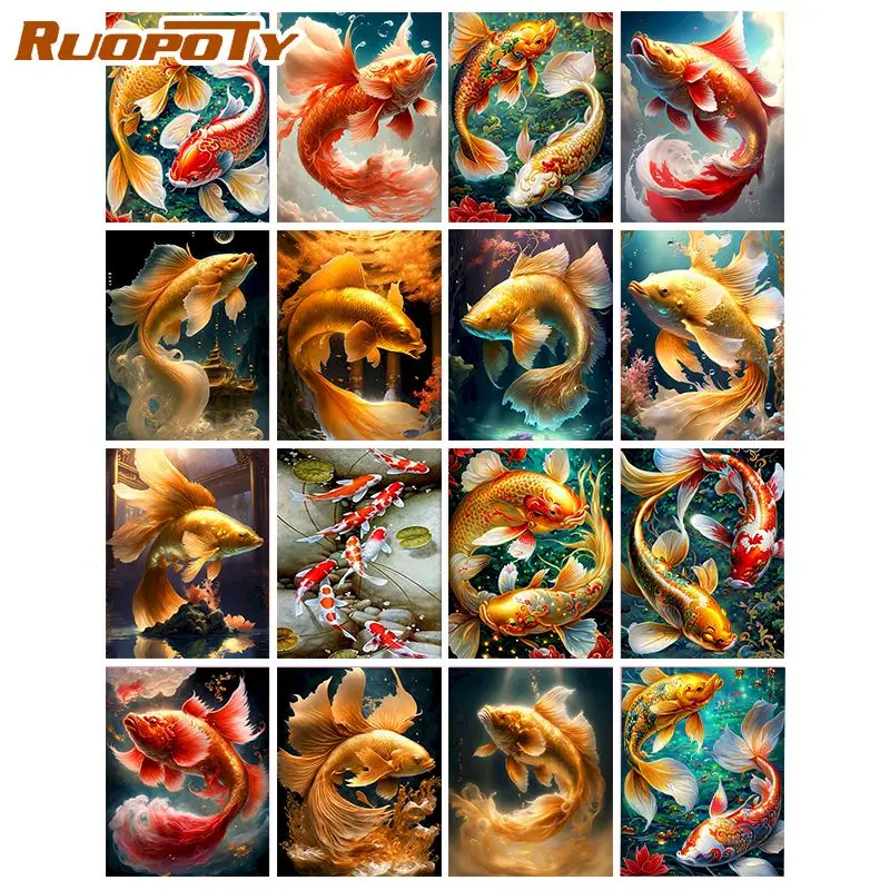 RUOPOTY 40x50cm Painting By Numbers Lucky Fish With Frame Diy Painting Animal Painting Number Personalized Gift
RUOPOTY 40x50cm Painting By Numbers Lucky Fish With Frame Diy Painting Animal Painting Number Personalized Gift