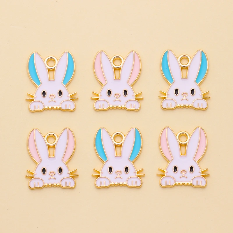 10Pcs 15*18mm Enamel Rabbit Charms for Jewelry Making DIY Cute Bunny Pendants Necklaces Earrings Accessories Handmade Crafting
10Pcs 15*18mm Enamel Rabbit Charms for Jewelry Making DIY Cute Bunny Pendants Necklaces Earrings Accessories Handmade Crafting