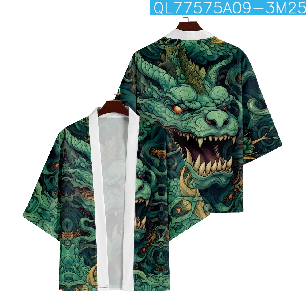 

Plus Size 6XL 5XL 4XL Japanese Streetwear Cardigan Women Men Harajuku Anime Dragon Print Haori Cosplay Kimono Shirts Yukata