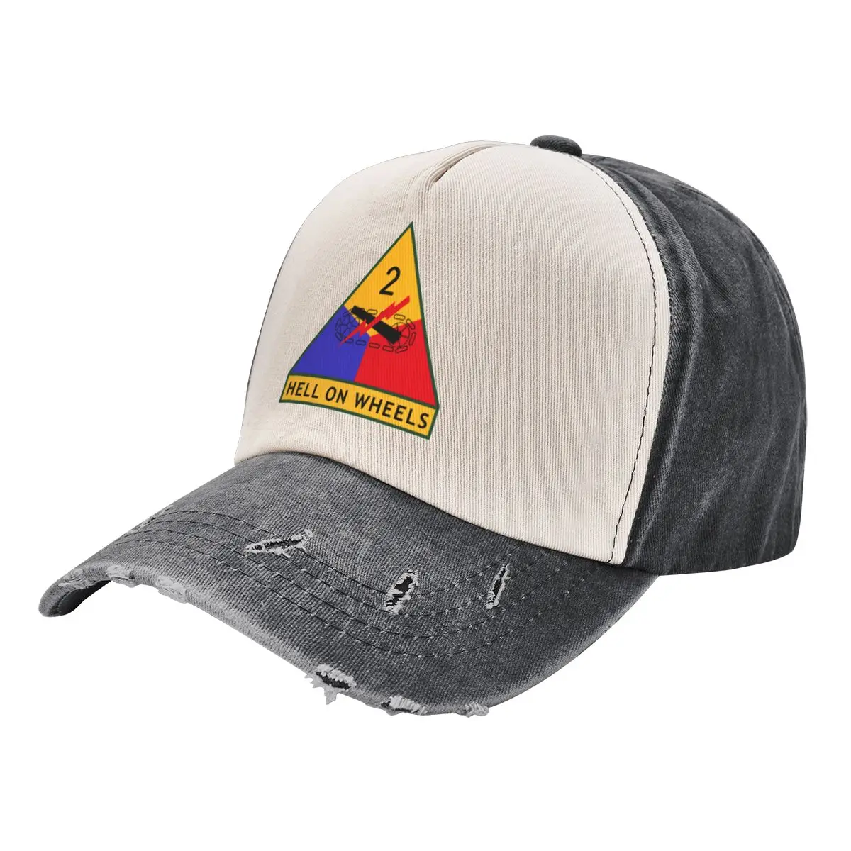 

2nd Armored Division 'Hell on Wheels' (United States Army) Baseball Cap Christmas Hat Visor Men Women's