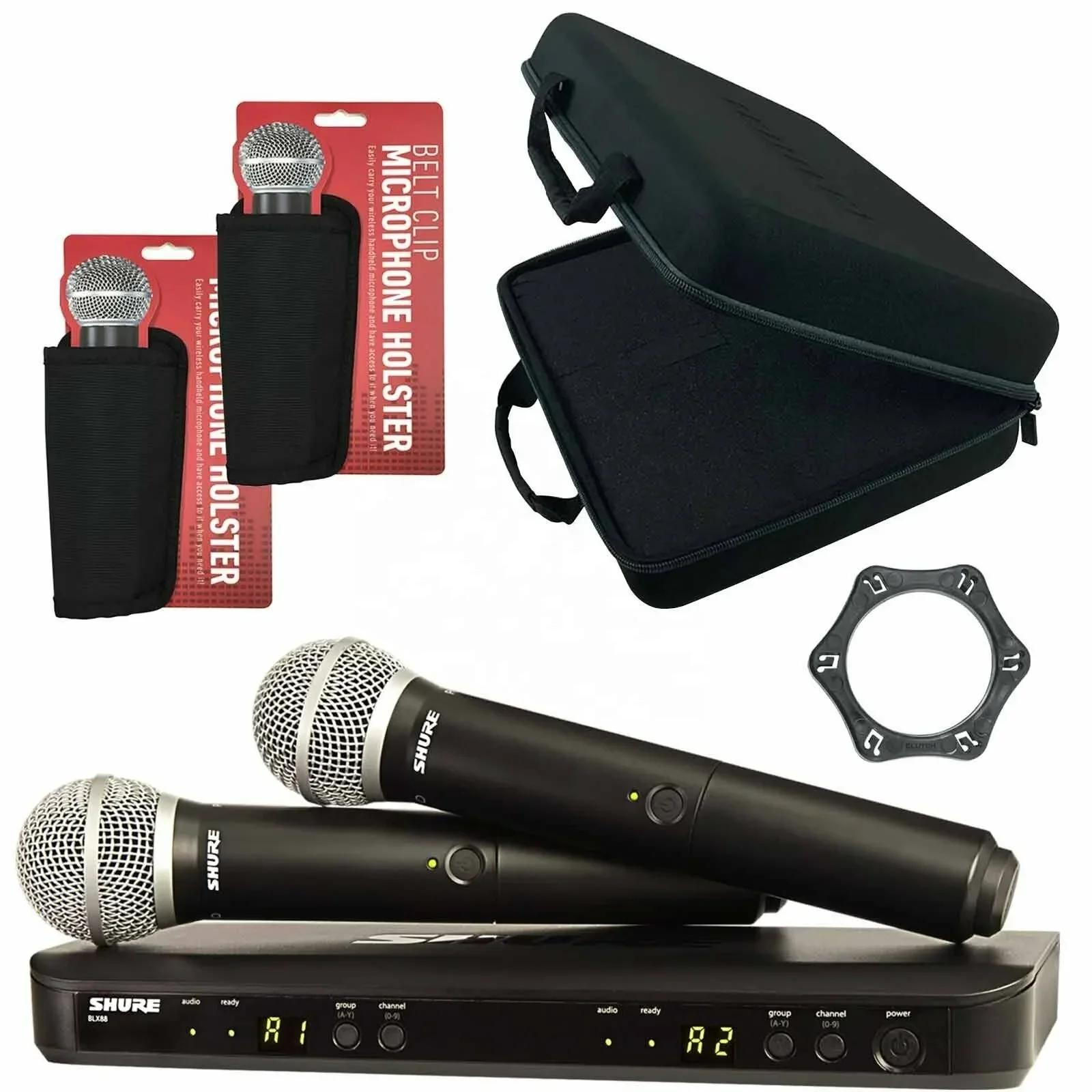 

SPRING SALES DISCOUNT ON Buy With Confidence New Shure BLX288/PG58 Dual Vocal Handheld Wireless DJ Microphone System+ Case