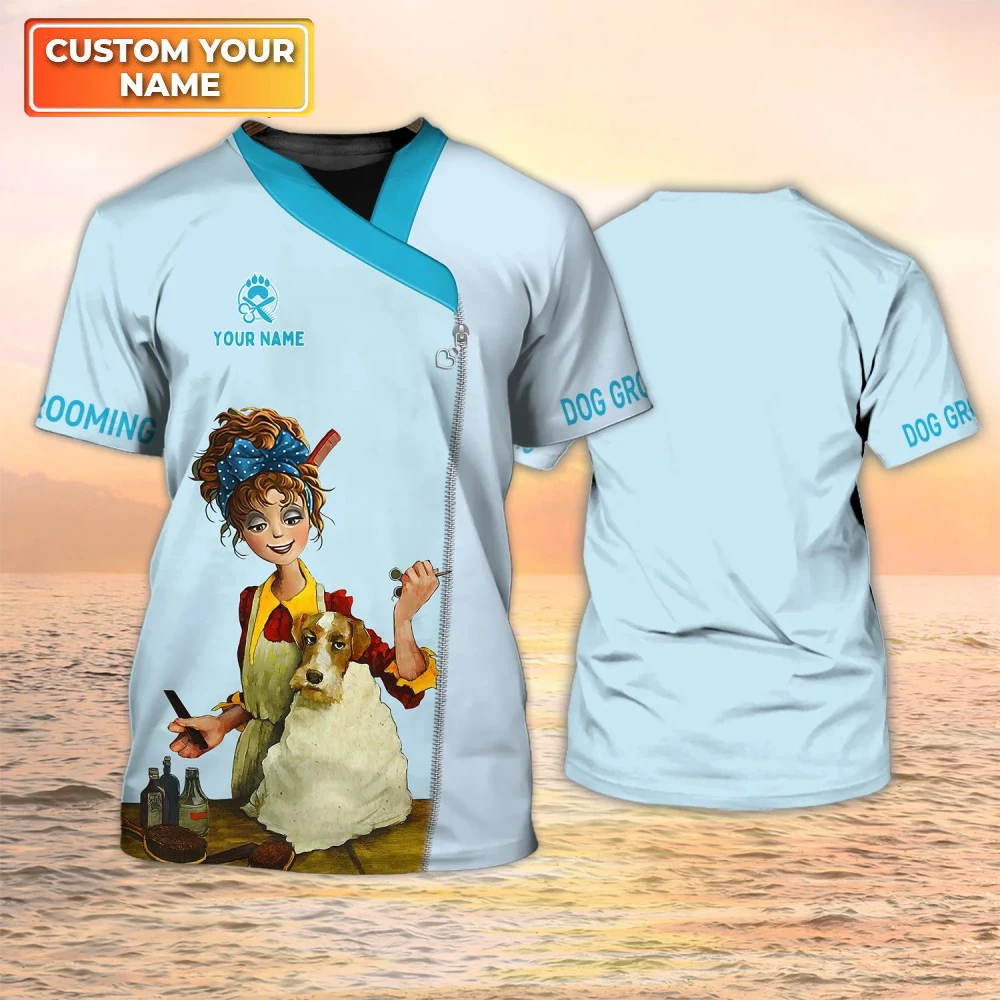 Летний женский пуловер для груминга домашних животных, модная индивидуальная рабочая одежда, футболки, персонализированный пуловер для груминга собак с круглым вырезом, повседневные футболки оверсайз
Летний женский пуловер для груминга домашних животных, модная индивидуальная рабочая одежда, футболки, персонализированный пуловер для груминга собак с круглым вырезом, повседневные футболки оверсайз