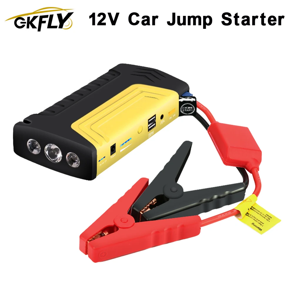 

GKFLY Car Jump Starter Portable Starting Device Cables Power Bank 12V 600A Charger For Battery Booster Petrol Diesel Buster