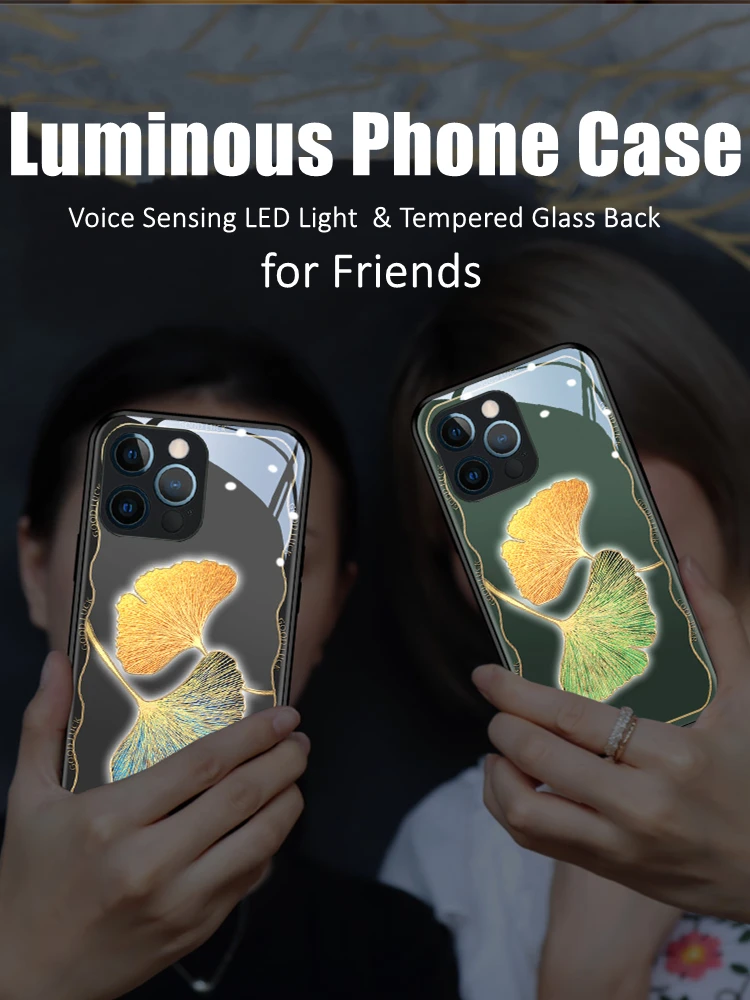 Ginkgo Leaf LED Light Glowing Luminous Tempered Glass Back Phone Case for OnePlus 6 6T 7 7T 8 8T 9 9R 10 Ace Nord N20 N200 Pro
Ginkgo Leaf LED Light Glowing Luminous Tempered Glass Back Phone Case for OnePlus 6 6T 7 7T 8 8T 9 9R 10 Ace Nord N20 N200 Pro