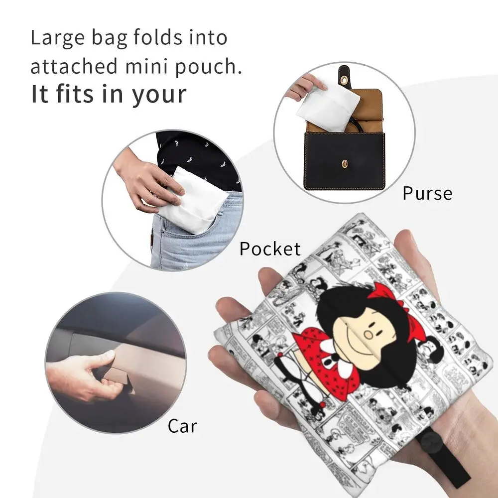 Custom Vintage Mafalda Manga Grocery Shopping Bag 21 S3236d1b69f174a1e8a03aafc5a0e93e6Q