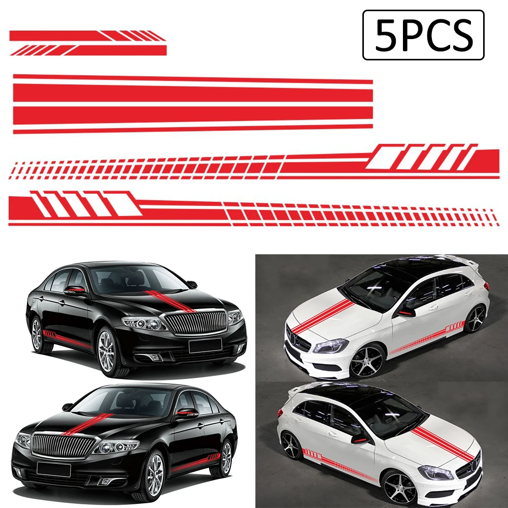5PCS Car Side Stripes Side Stripe Skirts Graphics Vinyl Sticker Decals Racing Sport Car Stickers Auto Body DIY Car Accessories
5PCS Car Side Stripes Side Stripe Skirts Graphics Vinyl Sticker Decals Racing Sport Car Stickers Auto Body DIY Car Accessories