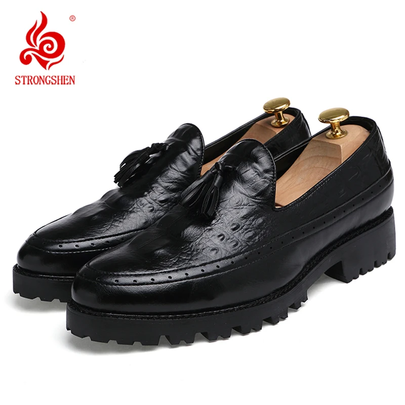 STRONGSHEN дизайнерские Стильные Классические туфли ручной работы для мужчин деловые повседневные туфли с кисточками кожаные туфли без шнуровки свадебные туфли для вечеринок 
STRONGSHEN дизайнерские Стильные Классические туфли ручной работы для мужчин деловые повседневные туфли с кисточками кожаные туфли без шнуровки свадебные туфли для вечеринок