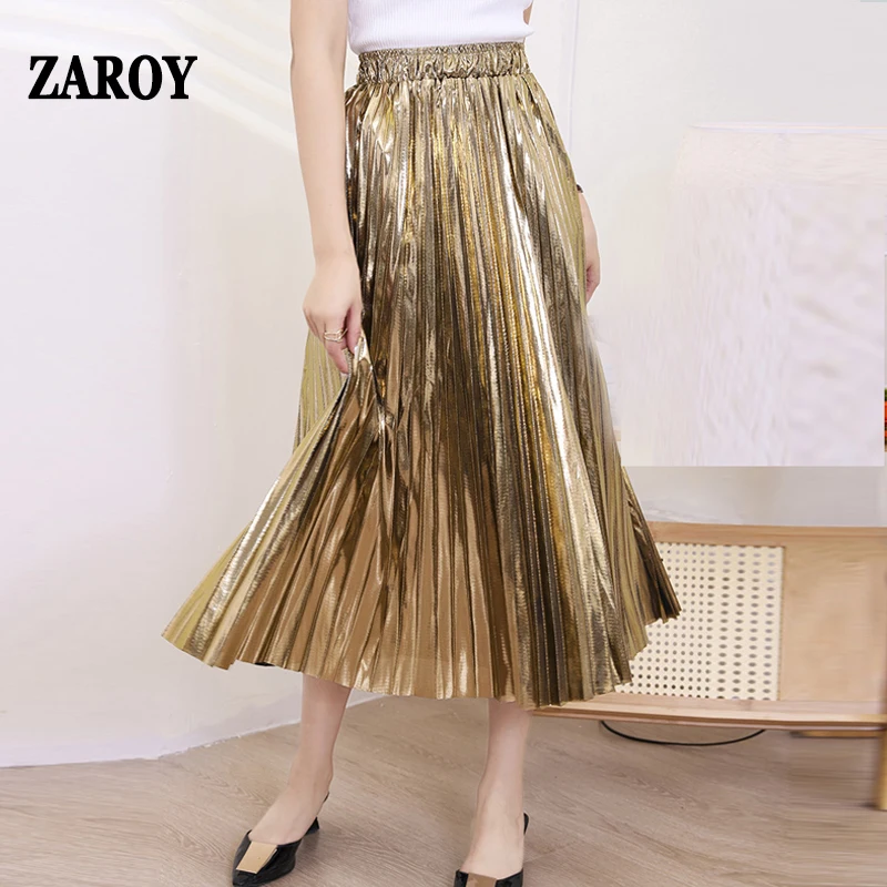 ZAROY юбка faldas Elegant Women y2k Mid-Calf Pleated Skirt High Waist A-line Loose Solid Golden Ankle Length Soft Lady Dating
ZAROY юбка faldas Elegant Women y2k Mid-Calf Pleated Skirt High Waist A-line Loose Solid Golden Ankle Length Soft Lady Dating