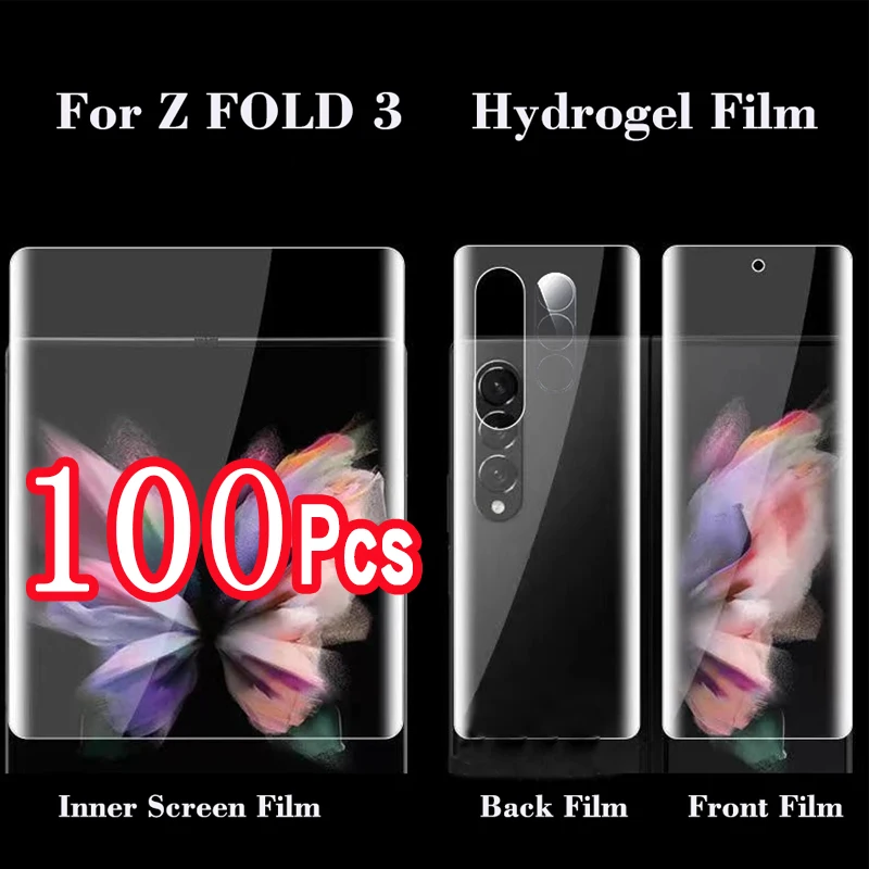 100Pcs 3 in1 Full Cover Hydrogel Film Case For Samsung Galaxy Z Fold 4 3 2 Front Back Screen Protector Camera Film Not Glass
100Pcs 3 in1 Full Cover Hydrogel Film Case For Samsung Galaxy Z Fold 4 3 2 Front Back Screen Protector Camera Film Not Glass