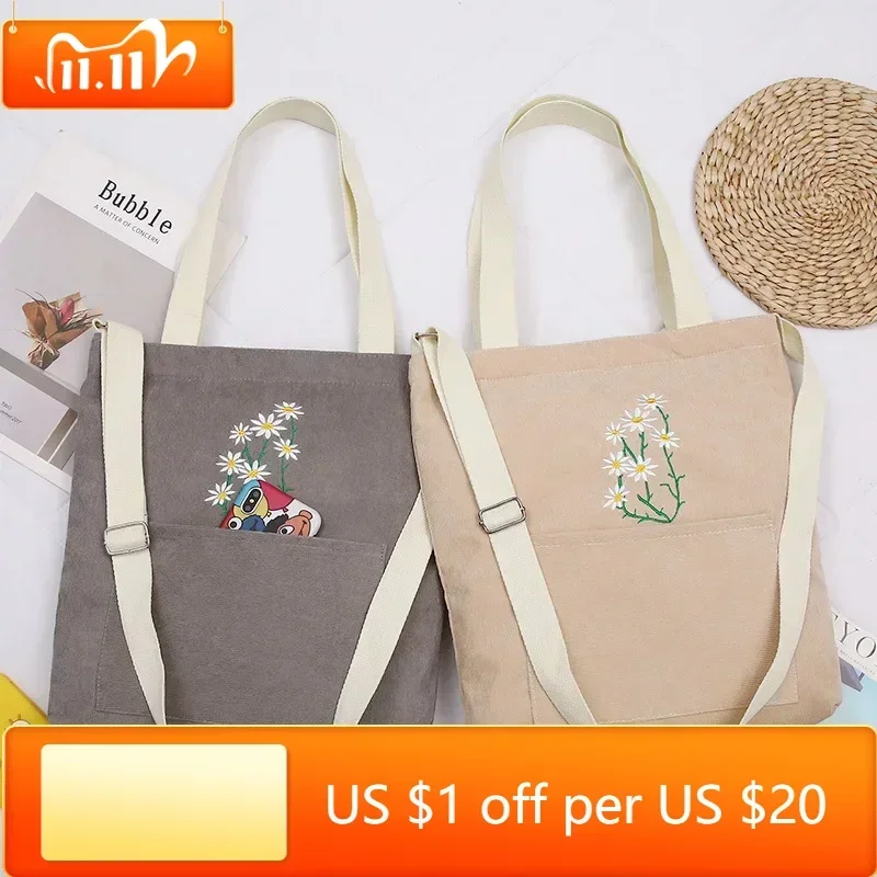 Large Women Shoulder Shopper Bag Ladies Canvas Tote Shopping Bags Corduroy Female Handbag Crossbody Book Bags for Girl Student
Large Women Shoulder Shopper Bag Ladies Canvas Tote Shopping Bags Corduroy Female Handbag Crossbody Book Bags for Girl Student