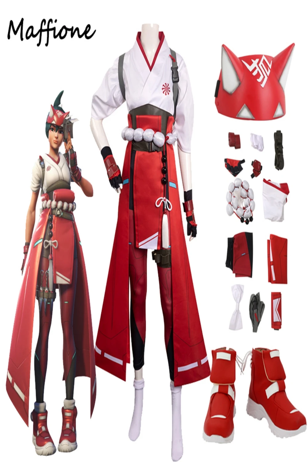 Ow Kiriko Cosplay Costume Outfits Women Dress Fox Masks Red Shoes Full Set Halloween Carnival Suit Fox Plush Toys Role Play
Ow Kiriko Cosplay Costume Outfits Women Dress Fox Masks Red Shoes Full Set Halloween Carnival Suit Fox Plush Toys Role Play